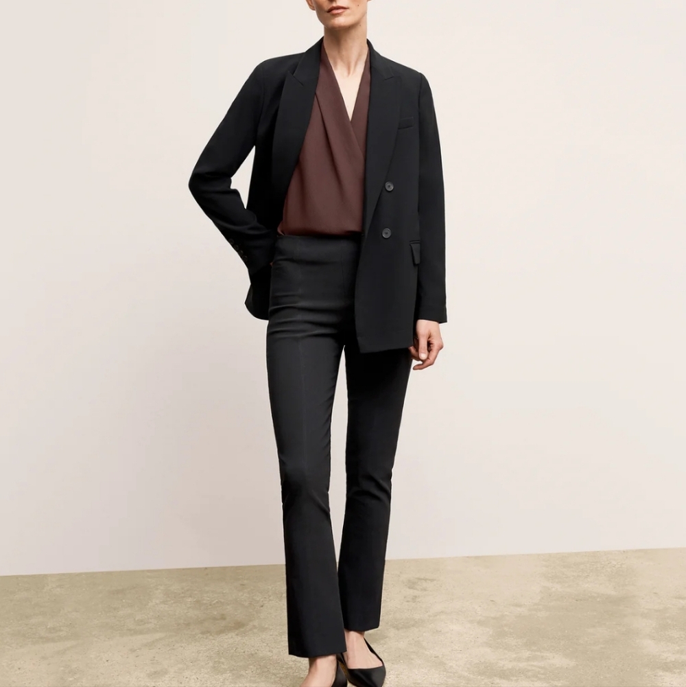 MM LaFleur Black Foster Cigarette Pants, Women's +1, 14